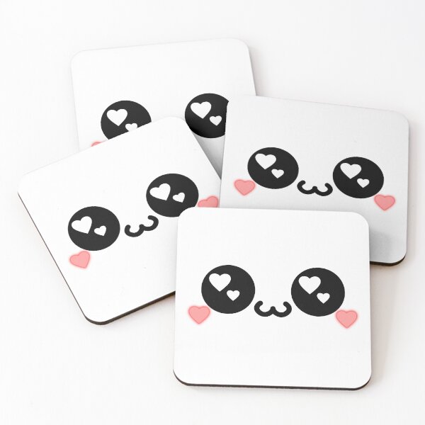 Item preview, Cute kawaii blushing owo heart eyes face designed and sold by BlushyPrint.