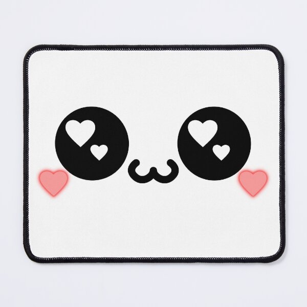Item preview, Cute kawaii owo heart eyes face designed and sold by BlushyPrint.