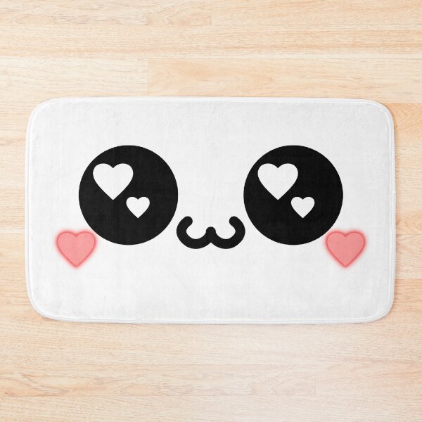 Item preview, Cute kawaii blushing owo heart eyes face designed and sold by BlushyPrint.