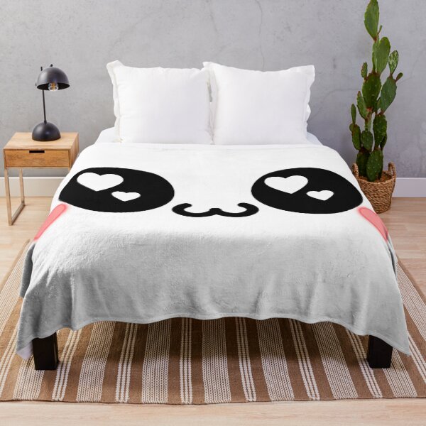 Item preview, Cute kawaii blushing owo heart eyes face designed and sold by BlushyPrint.