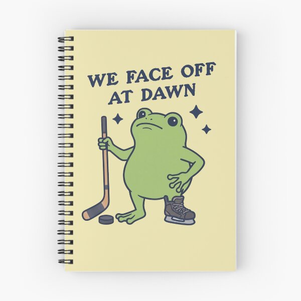 Item preview, Frog Hockey Player We Face Off At Dawn designed and sold by d247.