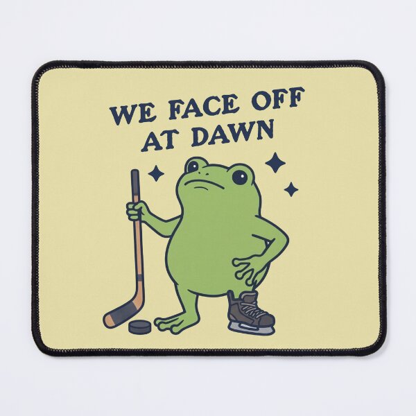 Item preview, Frog Hockey Player We Face Off At Dawn designed and sold by d247.