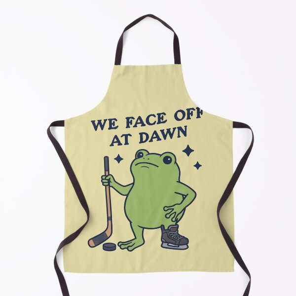 Item preview, Frog Hockey Player We Face Off At Dawn designed and sold by d247.