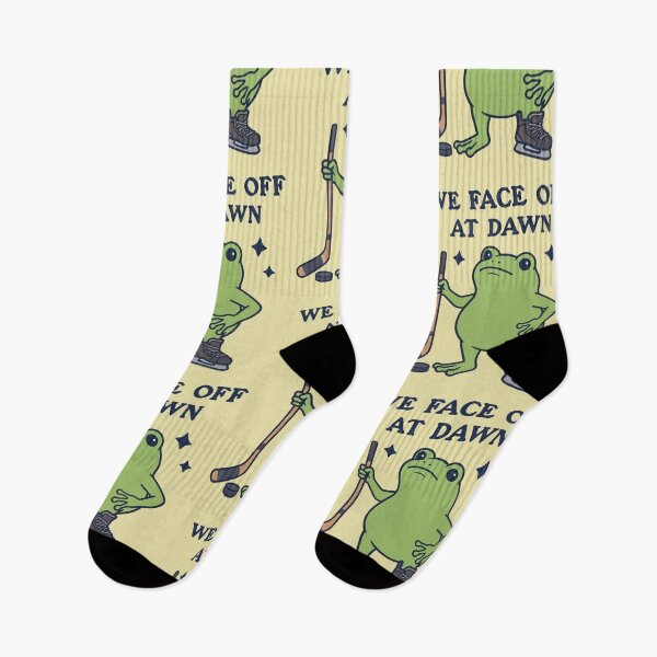 Item preview, Frog Hockey Player We Face Off At Dawn designed and sold by d247.