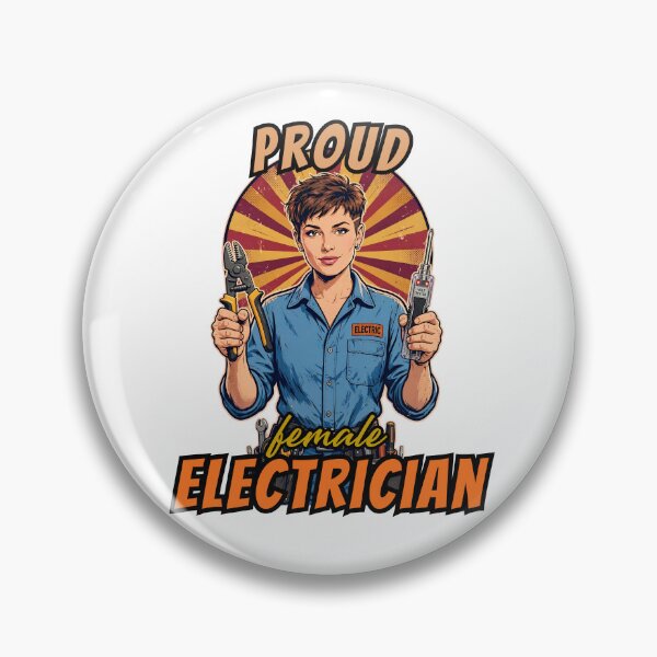 Item preview, Proud Female Electrician - Retro Comic Pop Art Gift for Women in Trades designed and sold by Neurospicy Trolls.