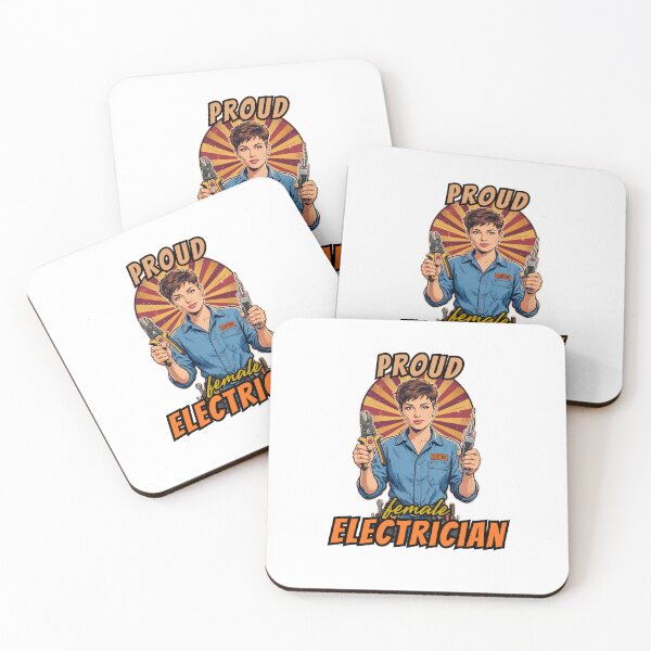 Item preview, Proud Female Electrician - Retro Comic Pop Art Gift for Women in Trades designed and sold by Neurospicy Trolls.