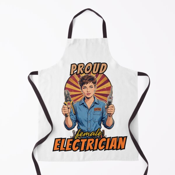 Item preview, Proud Female Electrician - Retro Comic Pop Art Gift for Women in Trades designed and sold by Neurospicy Trolls.