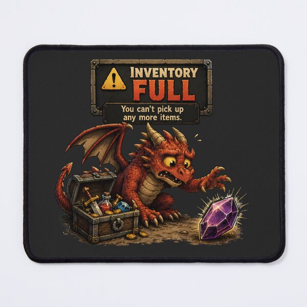 Item preview, Inventory Full Dragon – You Can't Pick Up Any More Items designed and sold by PXEpic.