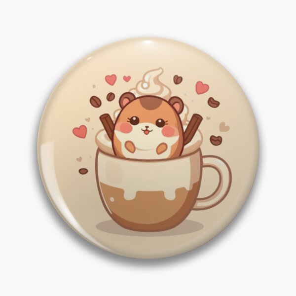 Item preview, Cute Hamster Coffee Cup Sticker | Cozy Kawaii Animal Design designed and sold by Stylestickers55.
