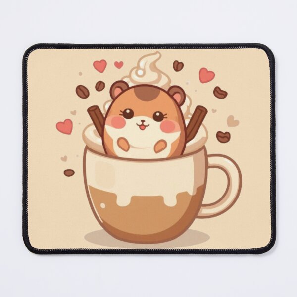 Item preview, Cute Hamster Coffee Cup Sticker | Cozy Kawaii Animal Design designed and sold by Stylestickers55.