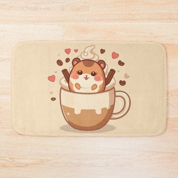 Item preview, Cute Hamster Coffee Cup Sticker | Cozy Kawaii Animal Design designed and sold by Stylestickers55.