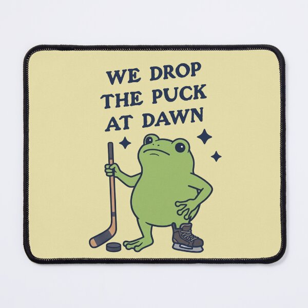 Item preview, We Drop The Puck At Dawn Funny Frog Hockey Player designed and sold by d247.