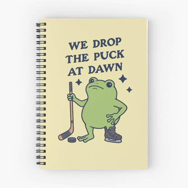 Item preview, We Drop The Puck At Dawn Funny Frog Hockey Player designed and sold by d247.