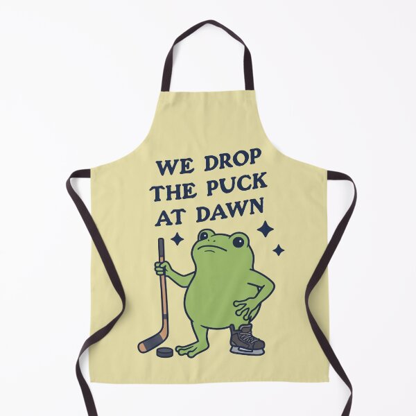 Item preview, We Drop The Puck At Dawn Funny Frog Hockey Player designed and sold by d247.