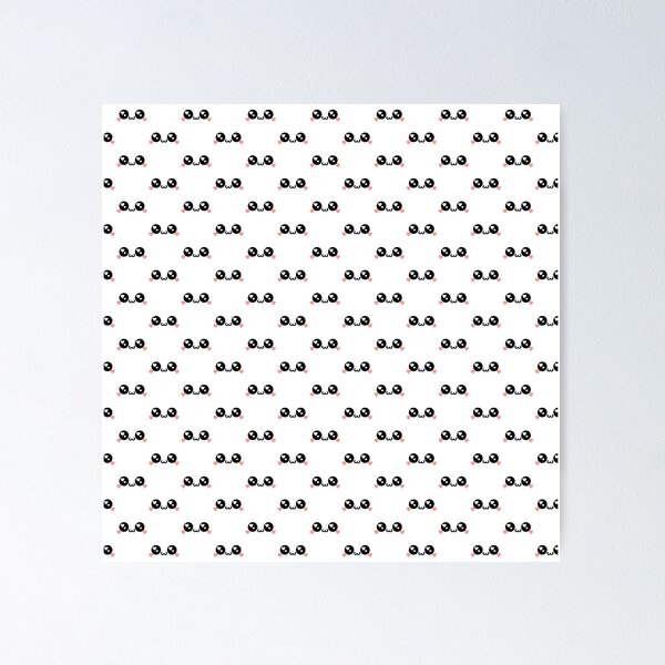 Item preview, Cute kawaii owo heart eyes face pattern designed and sold by BlushyPrint.