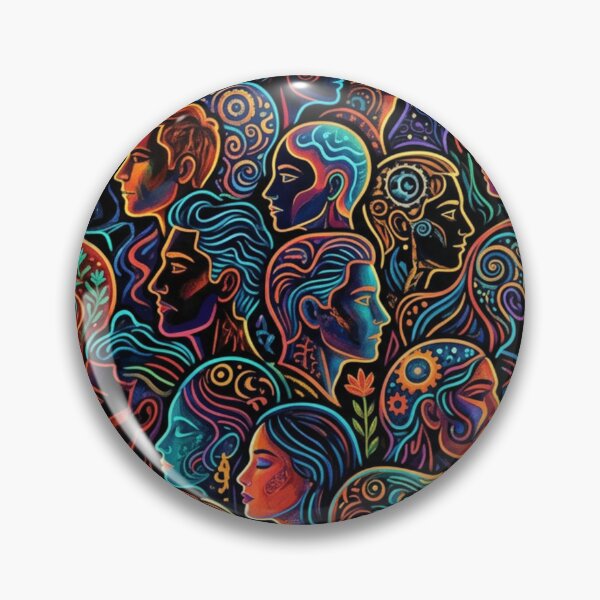 Item preview, Neon Faces Mosaic designed and sold by Sigtrix.