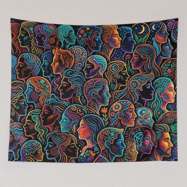 Item preview, Neon Faces Mosaic designed and sold by Sigtrix.