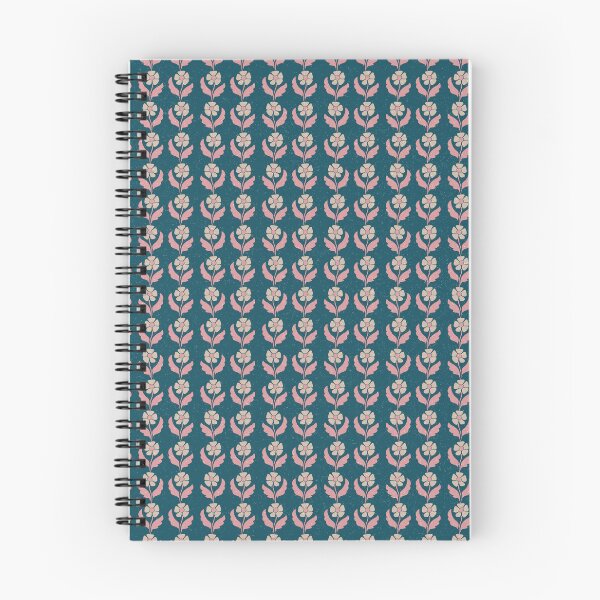 Item preview, Small Retro Scandinavian Folk Floral Teal Blue Botanical Pattern designed and sold by DColourMuse.
