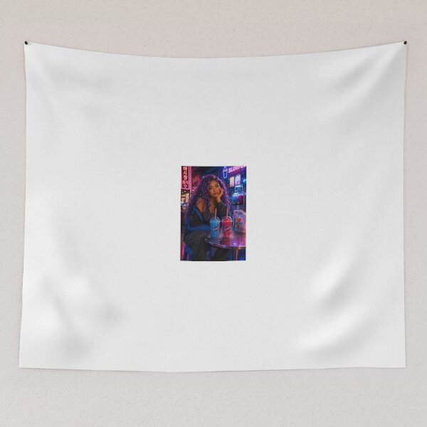 Item preview, Woman with Purple Hair and Blue Slurpee designed and sold by CathryneDelamort.