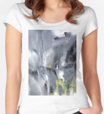 Waterfall Abstract Women's Fitted Scoop T-Shirt