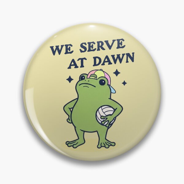 Item preview, Cartoon Frog Volleyball Player We Serve At Dawn designed and sold by d247.