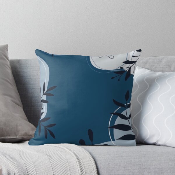 Item preview, Blue Abstract Botanical Leaf Pattern designed and sold by NNCollection.