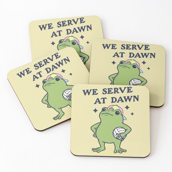 Item preview, Cartoon Frog Volleyball Player We Serve At Dawn designed and sold by d247.