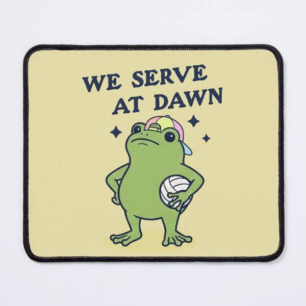 Item preview, Cartoon Frog Volleyball Player We Serve At Dawn designed and sold by d247.