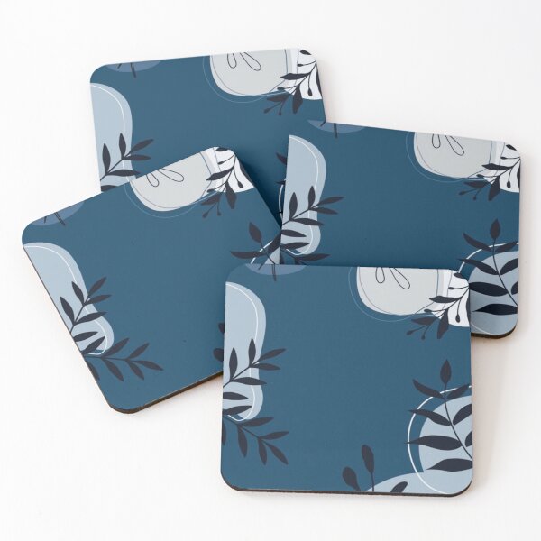 Item preview, Blue Abstract Botanical Leaf Pattern designed and sold by NNCollection.