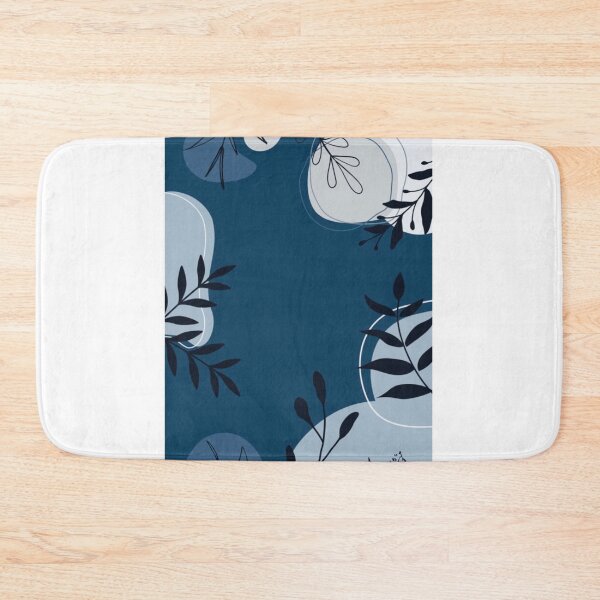 Item preview, Blue Abstract Botanical Leaf Pattern designed and sold by NNCollection.