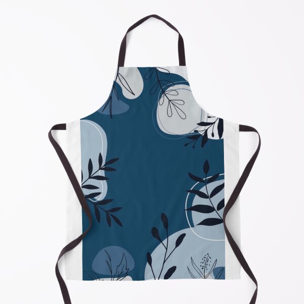 Item preview, Blue Abstract Botanical Leaf Pattern designed and sold by NNCollection.