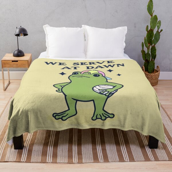 Item preview, Cartoon Frog Volleyball Player We Serve At Dawn designed and sold by d247.