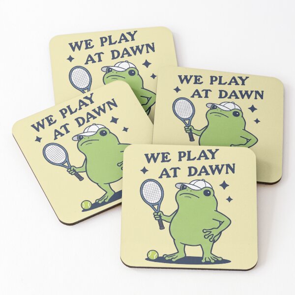 Item preview, Funny Frog Tennis Player We Play At Dawn designed and sold by d247.