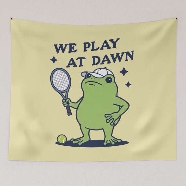 Item preview, Funny Frog Tennis Player We Play At Dawn designed and sold by d247.