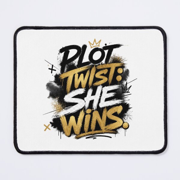 Item preview, Plot Twist: She Wins.  Bold Feminist Typography Quote. Girl Power Streetwear Motivation. designed and sold by Aarvya Fashion Club ( A.F.C ).