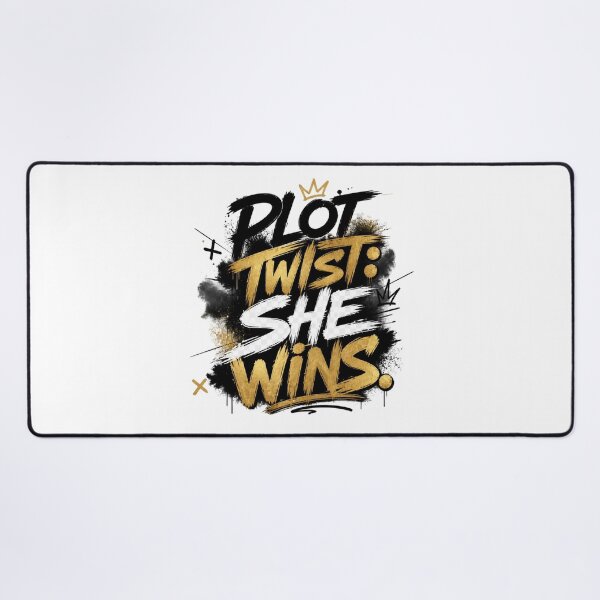 Item preview, Plot Twist: She Wins. Bold Feminist Typography Quote. Girl Power Streetwear Motivation. designed and sold by Aarvya Fashion Club ( A.F.C ).