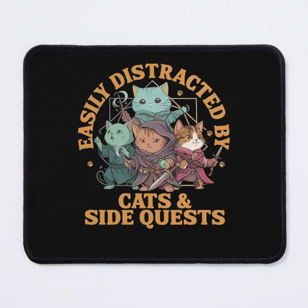 Item preview, Cats Side Quest Distracted Tabletop Funny Men Women Kids Dad T-Shirt designed and sold by stmpdwrld.