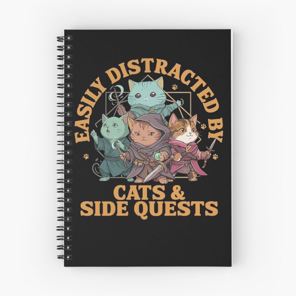 Item preview, Cats Side Quest Distracted Tabletop Funny Men Women Kids Dad T-Shirt designed and sold by stmpdwrld.