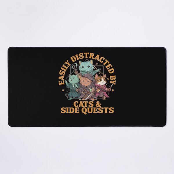 Item preview, Cats Side Quest Distracted Tabletop Funny Men Women Kids Dad T-Shirt designed and sold by stmpdwrld.