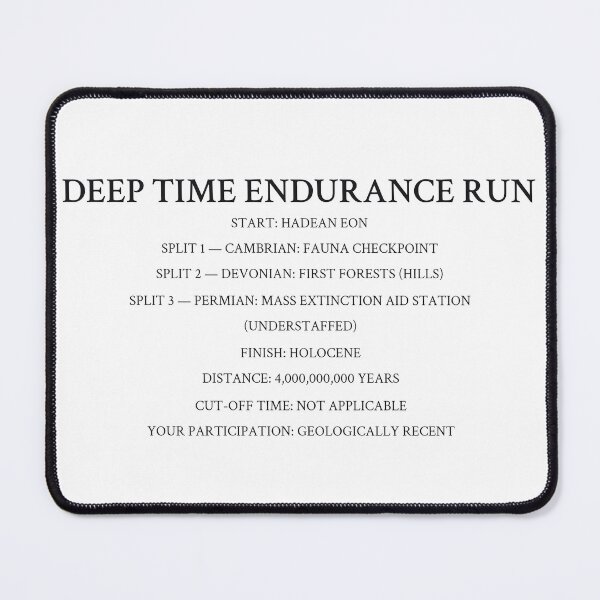 Item preview, Geological Timescale Ultramarathon Race Bib Shirt designed and sold by Department of Obscure Studies.