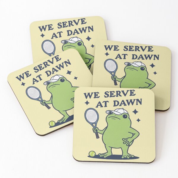Item preview, We Serve At Dawn Funny Frog Tennis Player designed and sold by d247.