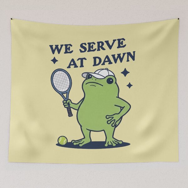 Item preview, We Serve At Dawn Funny Frog Tennis Player designed and sold by d247.