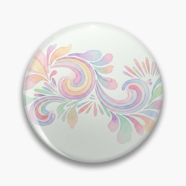 Item preview, Korean Traditional Pastel Lotus Vine Watercolor Pattern designed and sold by Yiruda-Art.