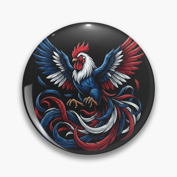 Item preview, Vintage Team France Patriotic Rooster Flag designed and sold by legendaryskins.