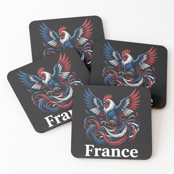 Item preview, Vintage Team France Patriotic Rooster Flag designed and sold by legendaryskins.