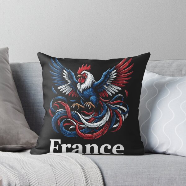Item preview, Vintage Team France Patriotic Rooster Flag designed and sold by legendaryskins.