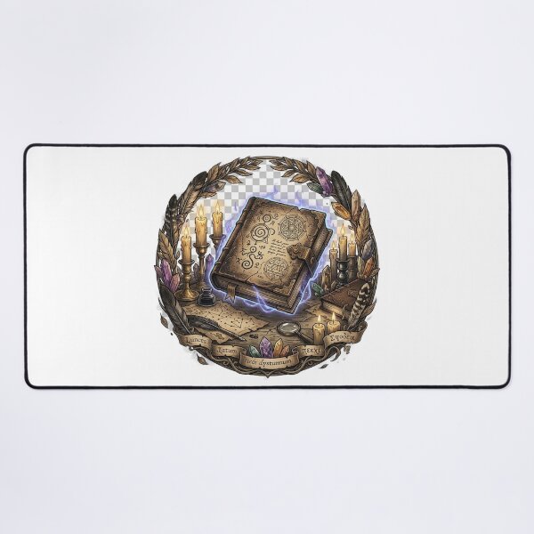 Item preview, Mystical Spellbook with Candles and Crystals designed and sold by GrzywaM.