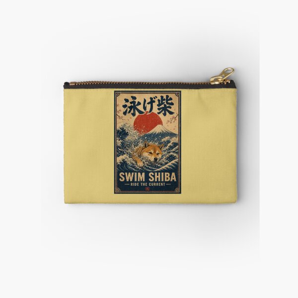 Item preview, Swim Shiba Ride The Current Japanese Vintage Ukiyo-e Shiba Inu T-Shirt Art designed and sold by Locker39.