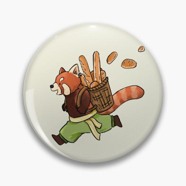 Item preview, Running Red Panda With Basket of Bread designed and sold by Savvique.