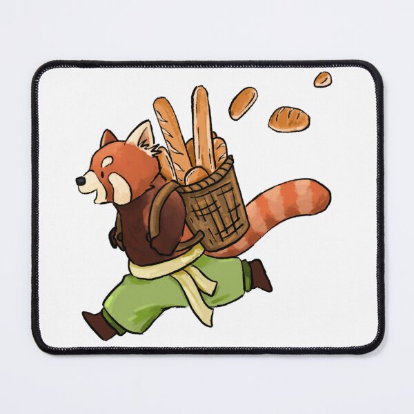 Item preview, Running Red Panda With Basket of Bread designed and sold by Savvique.